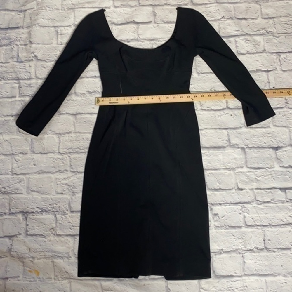 Dolce and Gabanna Black midi gold zip dress Sz 44